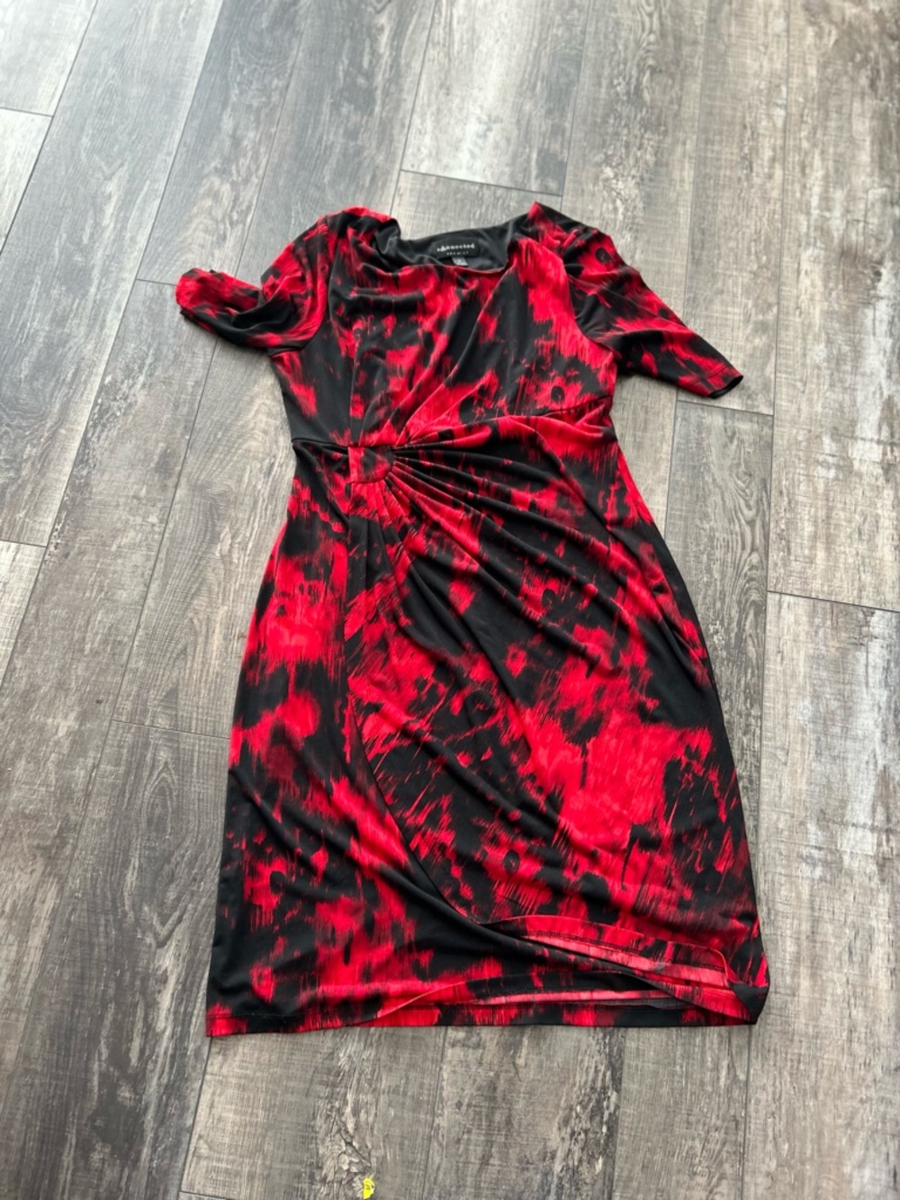 Red & Black Swirl Career Dress Showstopper  Fits Up to 40 Bust New. car1